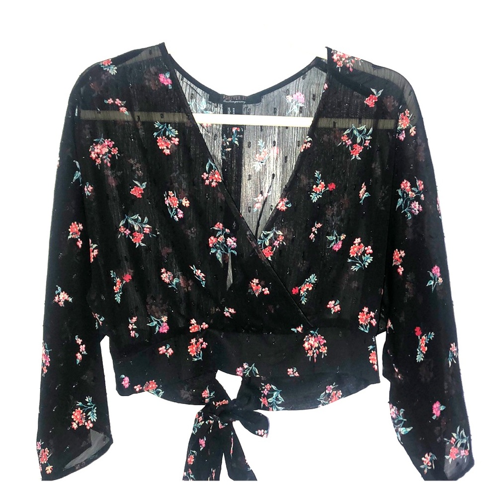 Sheer wrap top